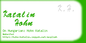 katalin hohn business card